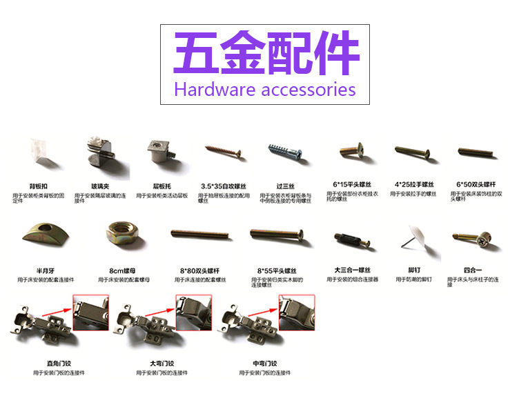 全屋定制产品中的五金配件指哪些?(图1)